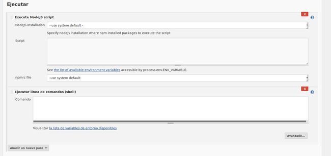 Seleccion de lo que queremos ejecutar