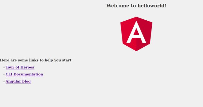 Imagen Página de bienvenida de Angular