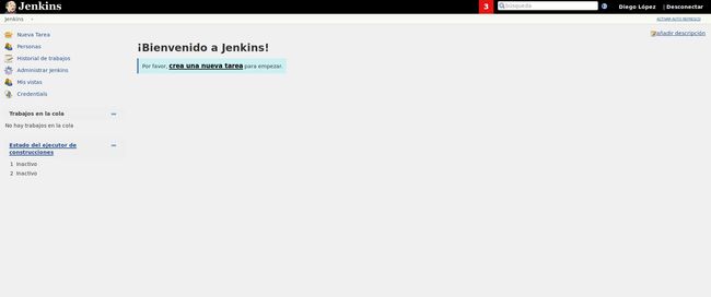 Panel de control de Jenkins