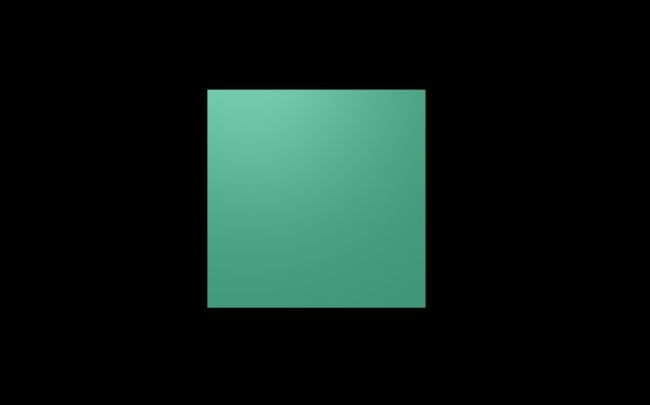 Se ve un cuadrado verde en 2D